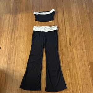 Forever 21, NWT, Black & White Flare Pants & Tube Top Set